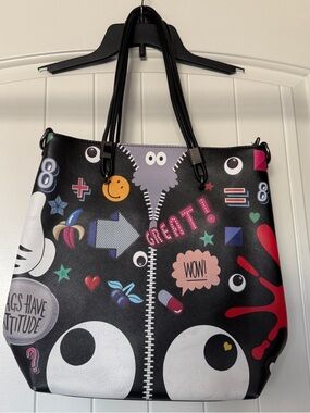 🖤✨ POP ART STATEMENT TOTE – BOLD GRAPHIC EYE BAG ✨🖤
